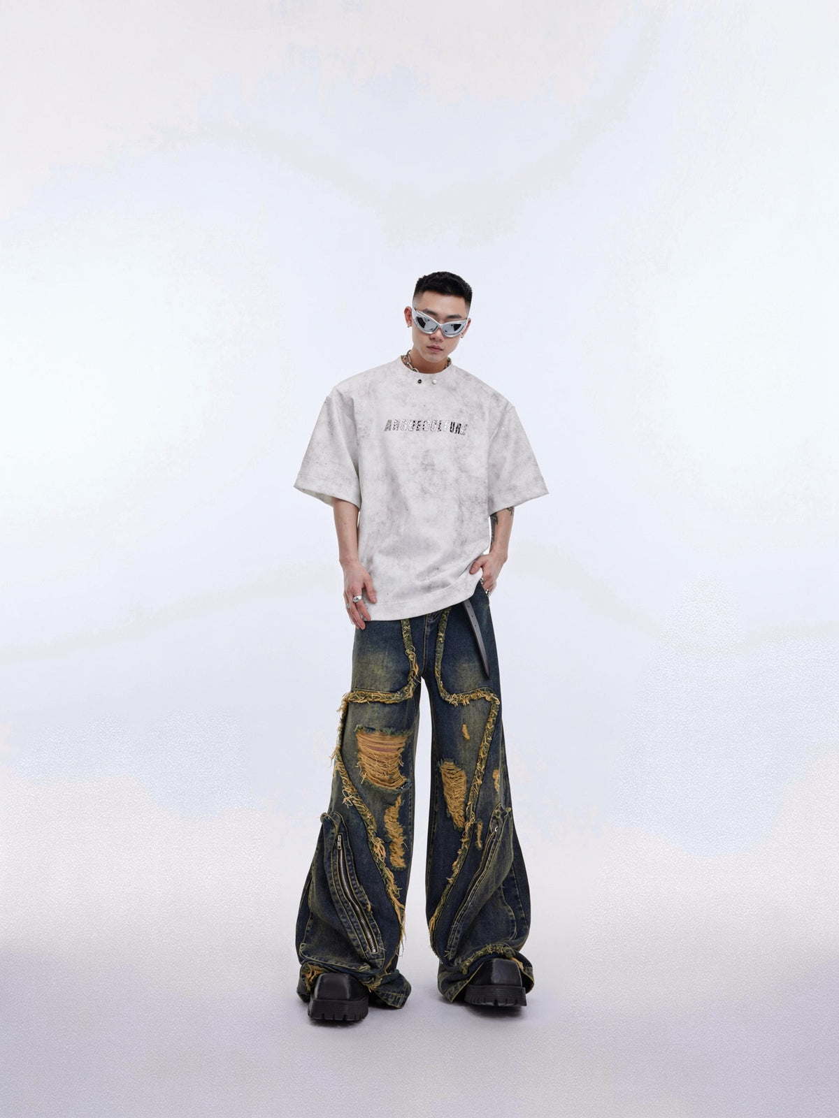 Shimmer Print Tee by ARGUECULTURE, view 4