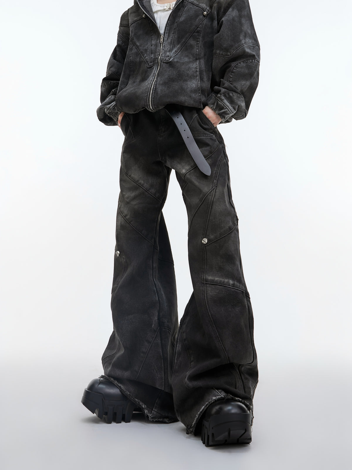 Hooded Denim Set by ARGUECULTURE, view 5