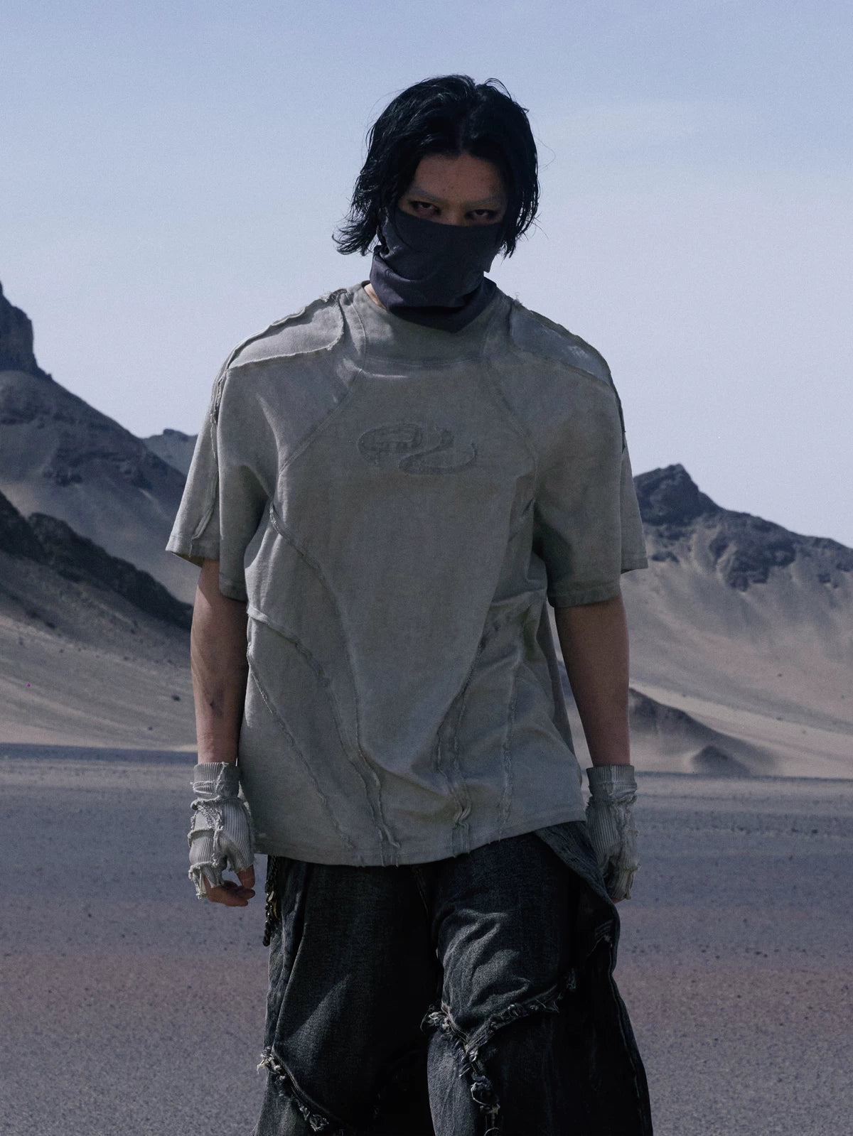 Grey Wash Distressed Tee