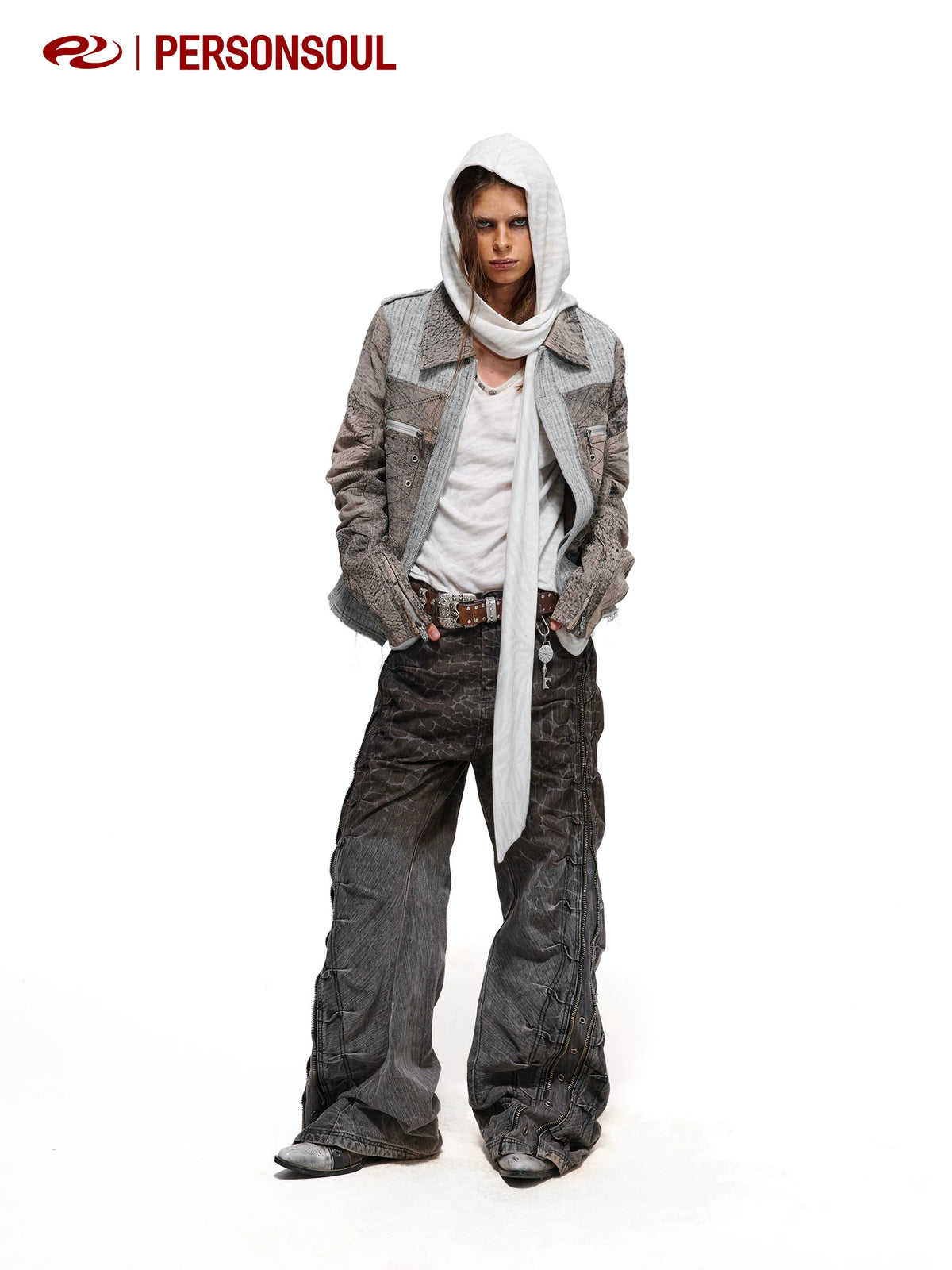Crocodile Laser-Etched Jeans