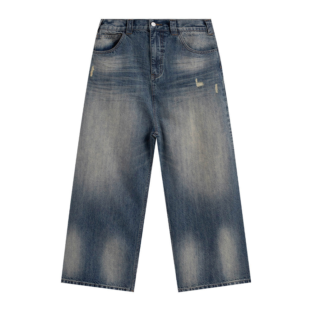 Vintage Wash Wide-Leg Jeans by LOOPSOON, view 5