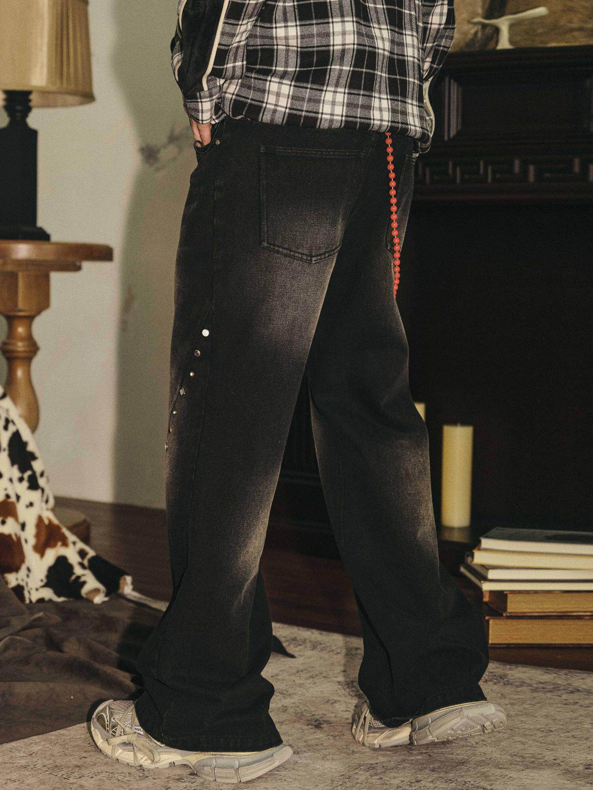 Studded Bootcut Jeans by PASET, view 4