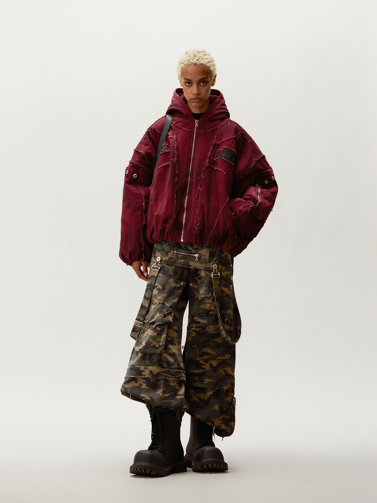 Padded Hooded Coat by PERSONSOUL, view 3