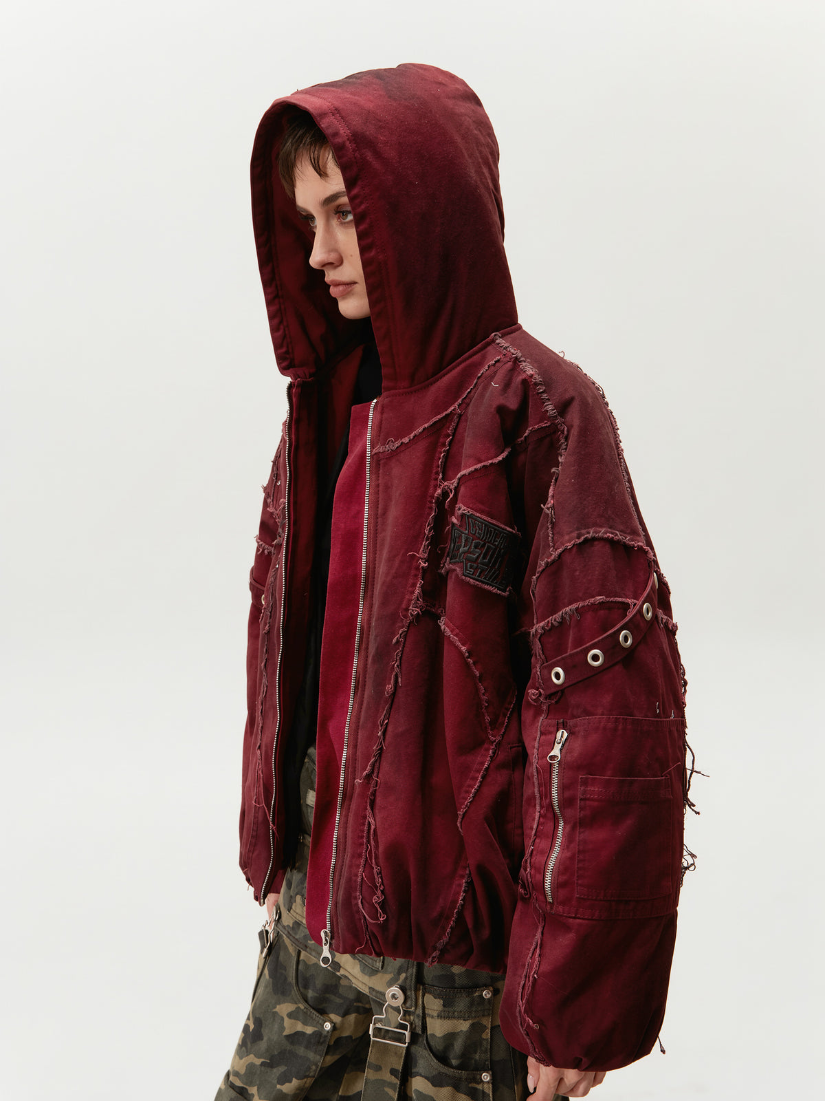 Padded Hooded Coat by PERSONSOUL, view 4