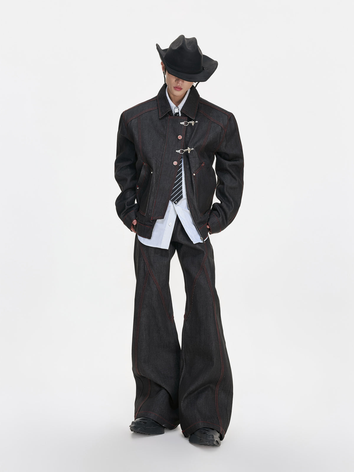 Raw Denim Work Jacket by ARGUECULTURE
