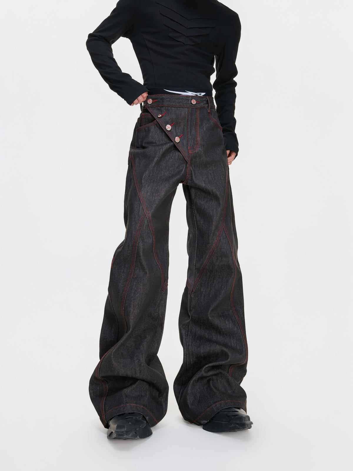 Raw Denim Work Jacket by ARGUECULTURE, view 3