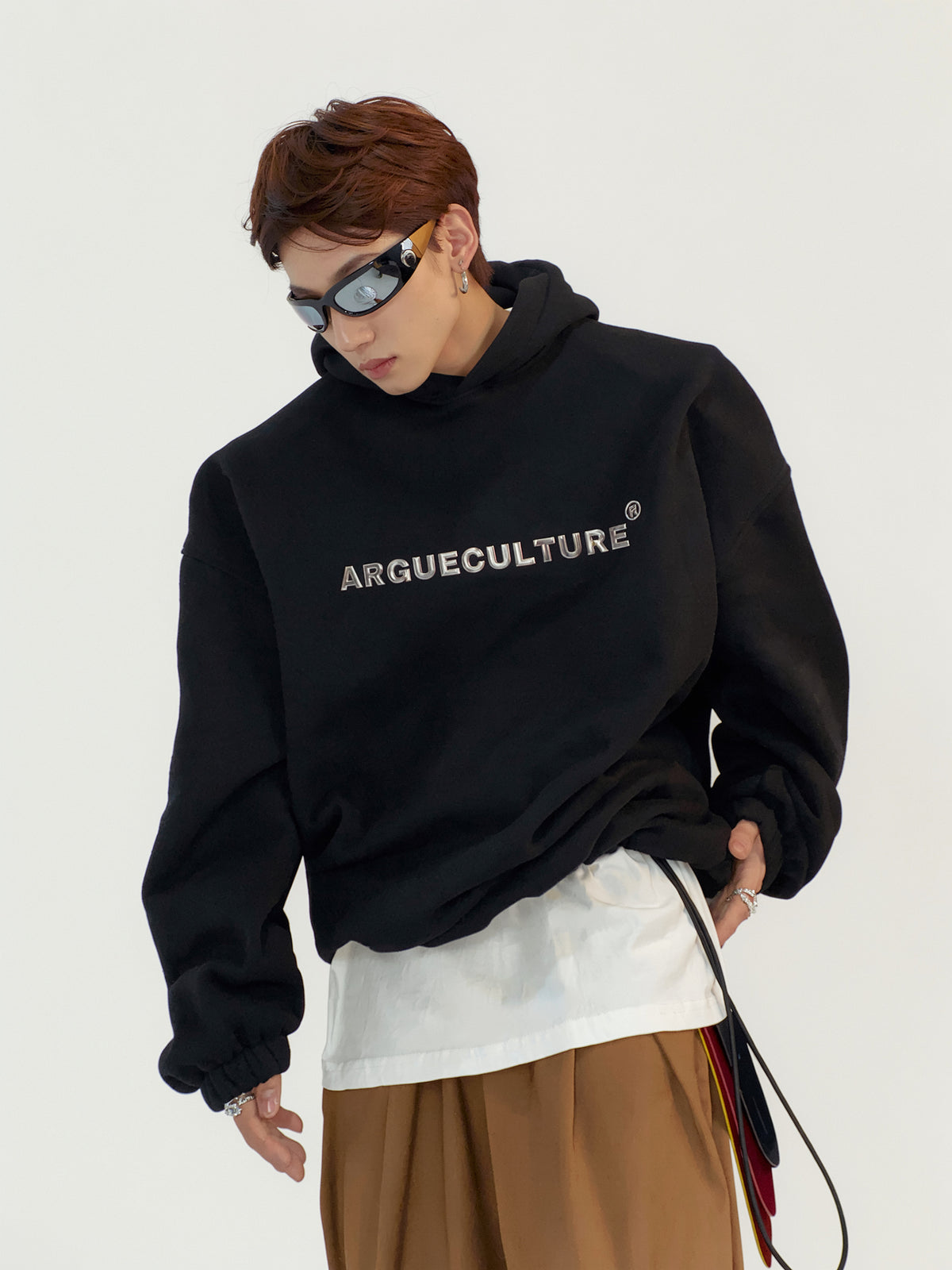 Metallic Print Hoodie by ARGUECULTURE
