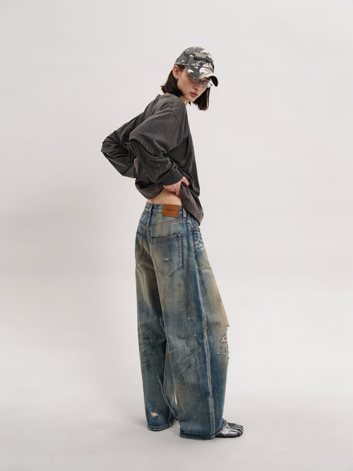 Distressed Vintage Jeans