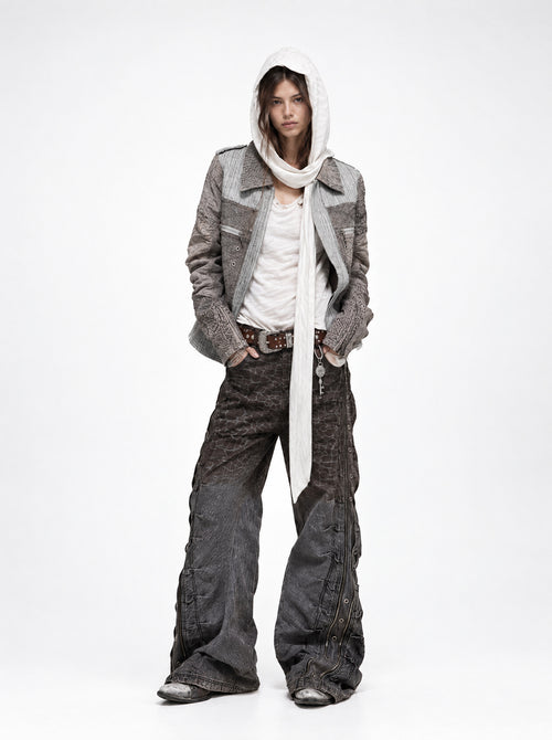 Crocodile Laser-Etched Jeans