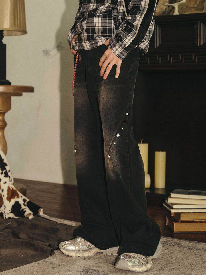 Studded Bootcut Jeans