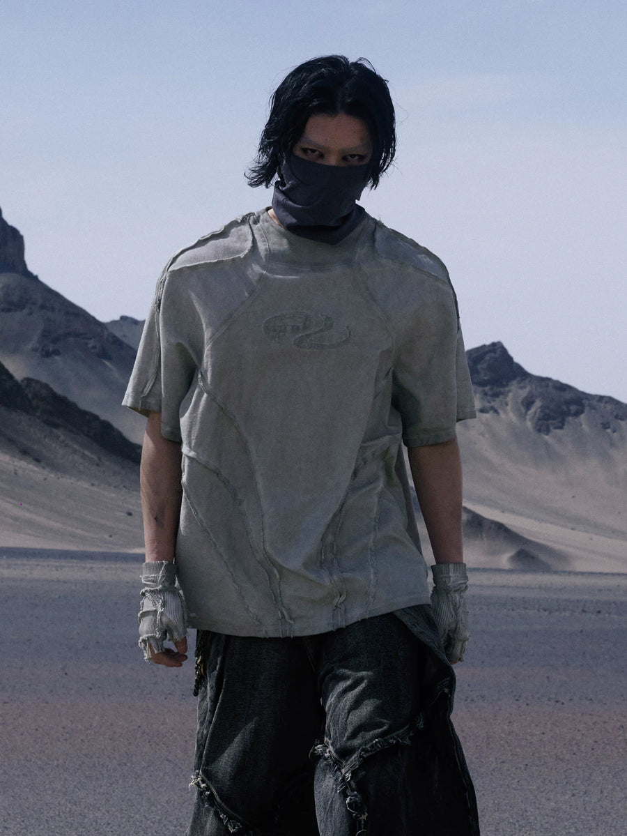 Grey Wash Distressed Tee