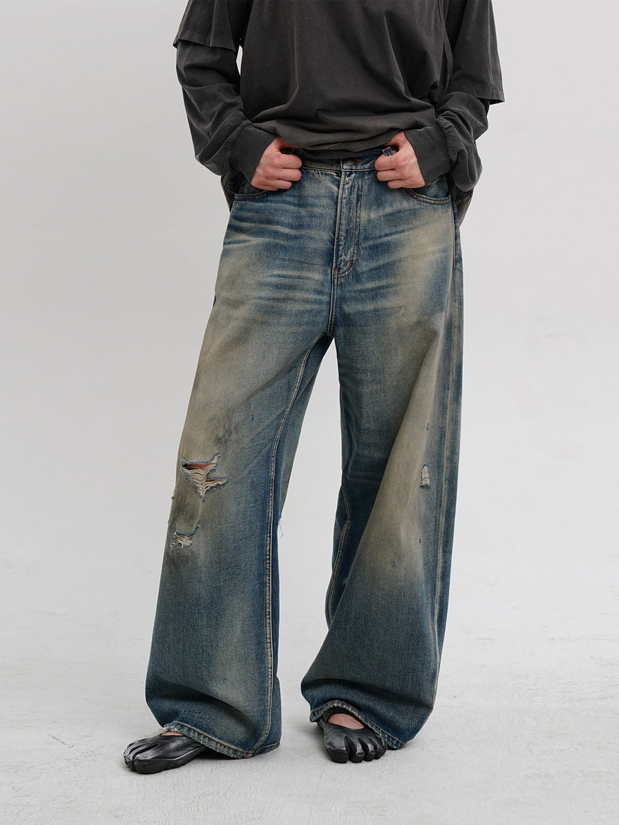 Distressed Vintage Jeans