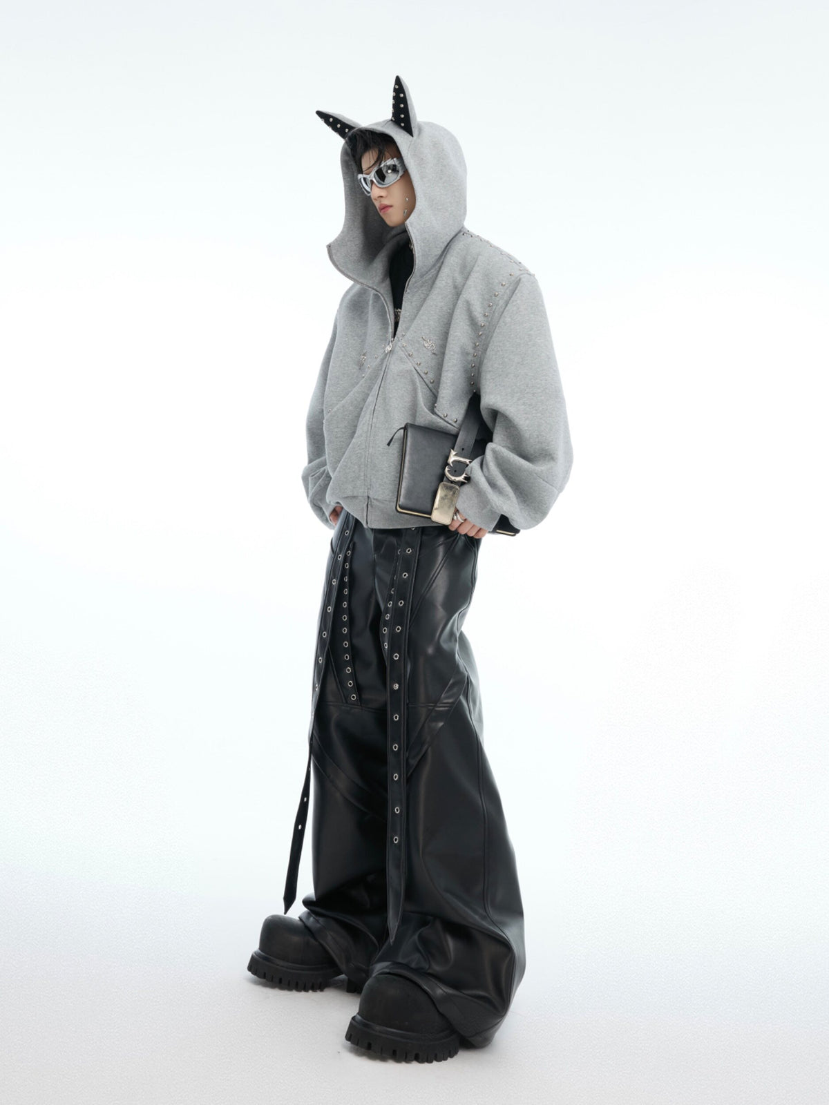 Studded Doberman Hooded Jacket