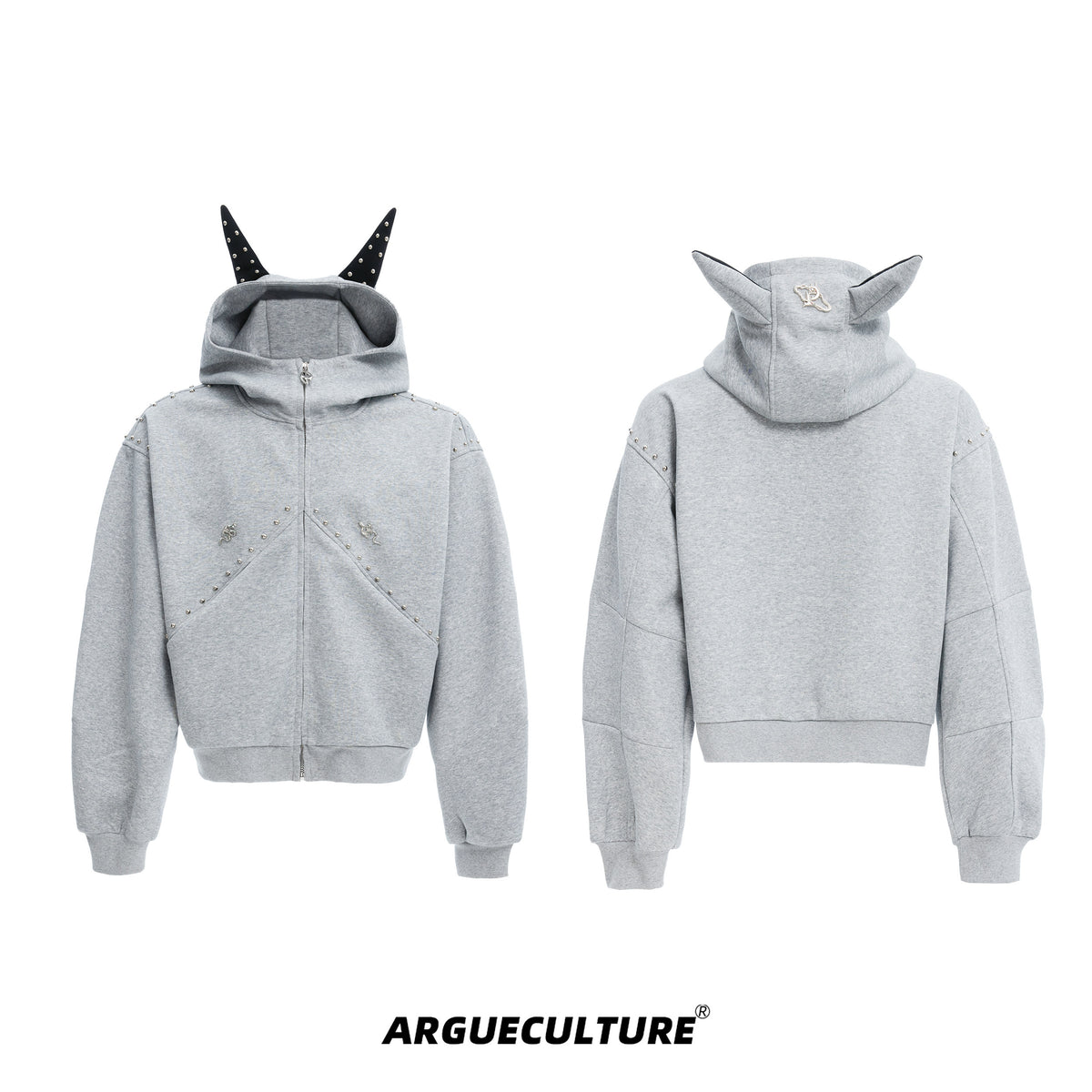 Studded Doberman Hooded Jacket