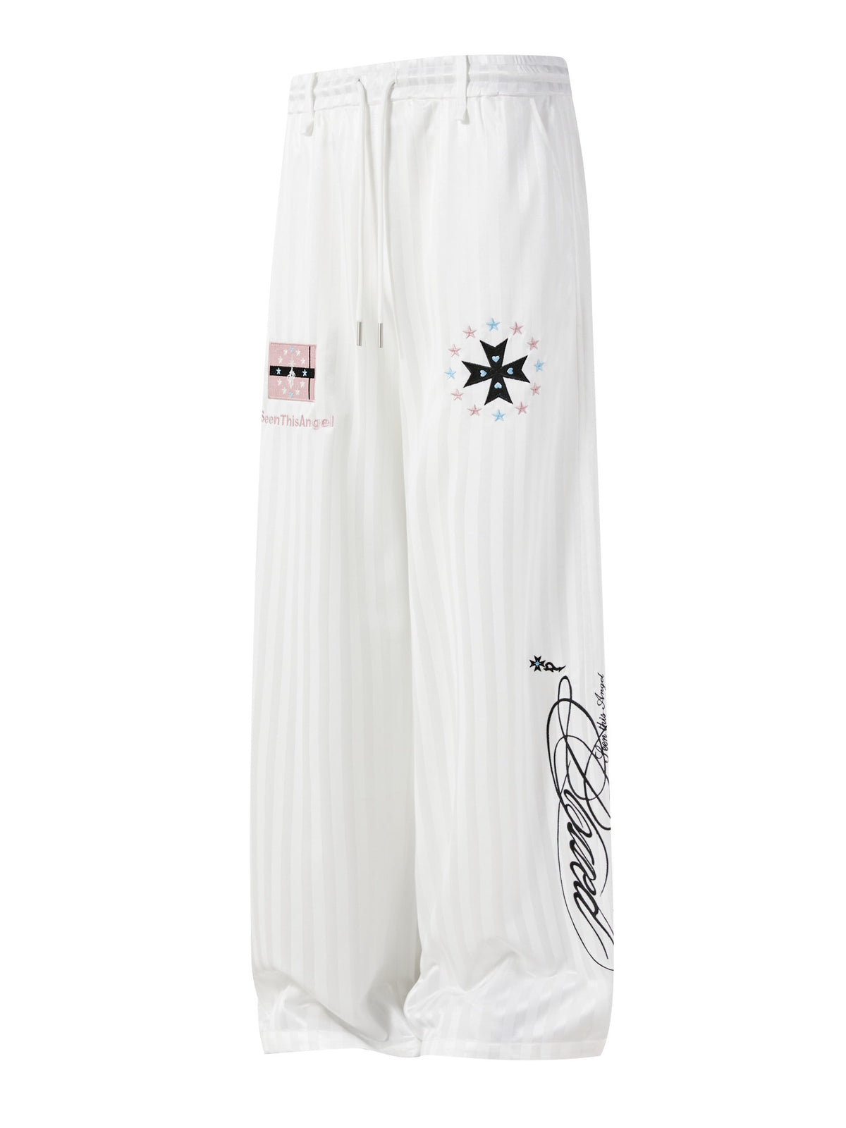 Striped Embroidered Track Pants by PASET, view 5