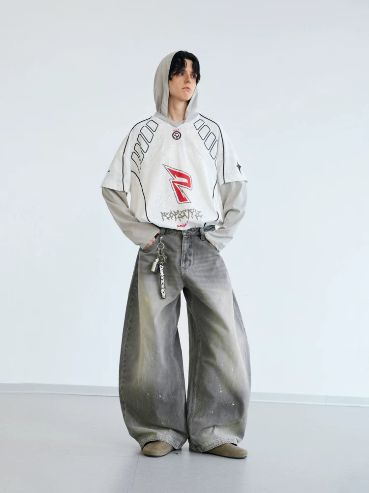 Splash Wash Wide-Leg Jeans by PEOPLESENSE, view 3
