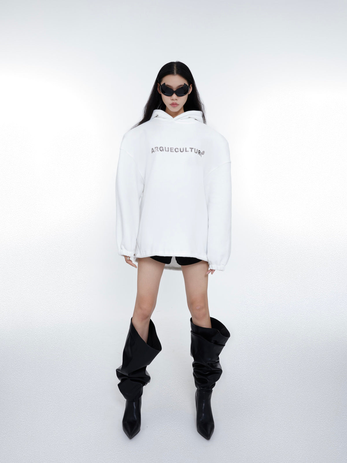 Metallic Print Hoodie