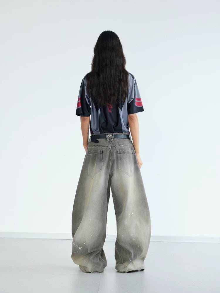 Splash Wash Wide-Leg Jeans by PEOPLESENSE, view 5