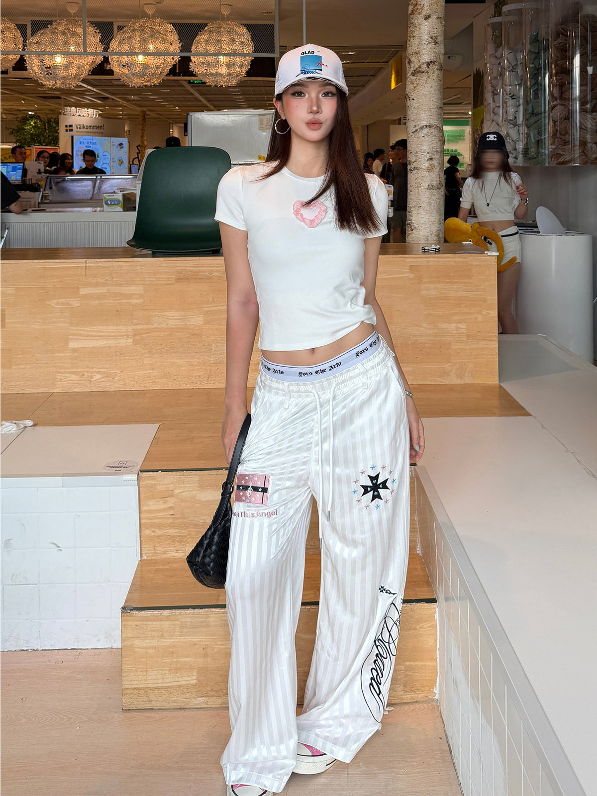 Striped Embroidered Track Pants by PASET