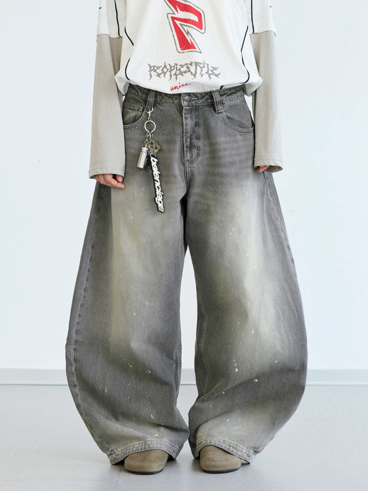 Splash Wash Wide-Leg Jeans by PEOPLESENSE