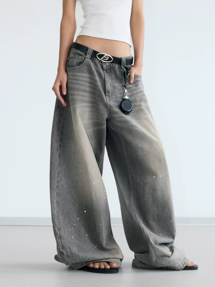 Splash Wash Wide-Leg Jeans by PEOPLESENSE, view 2
