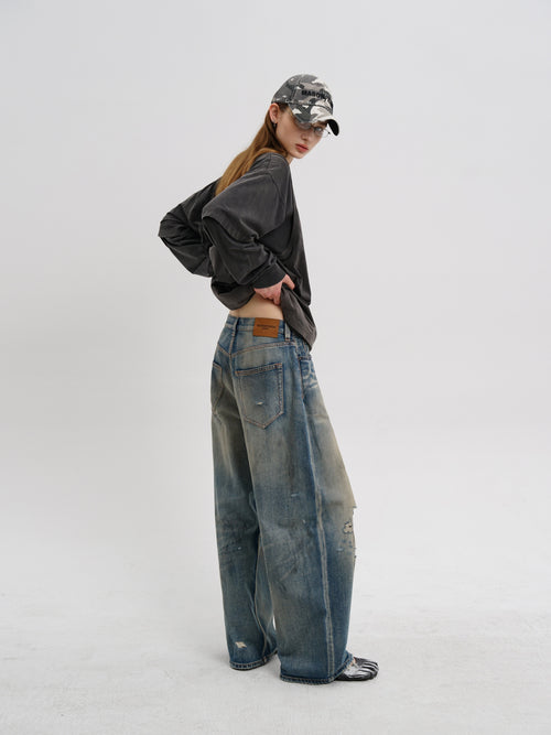 Distressed Vintage Jeans