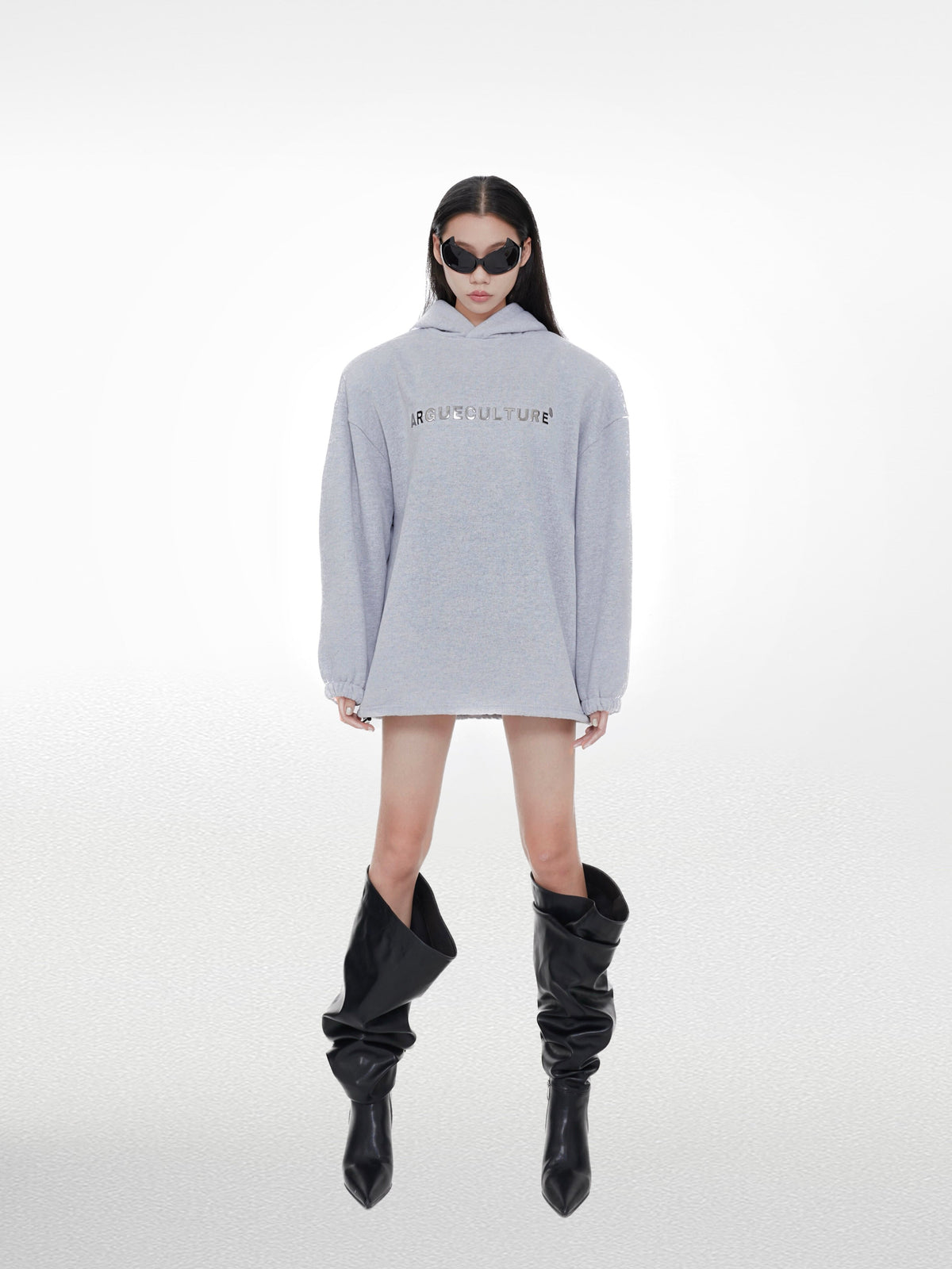 Metallic Print Hoodie